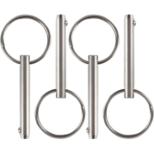 4 Pcs Quick Release Pin, Diameter 1/4", Usable Length 1-1/2", Overall Length 2", Full 316 Stainless Steel, Bimini Top Pin, Marine Hardware