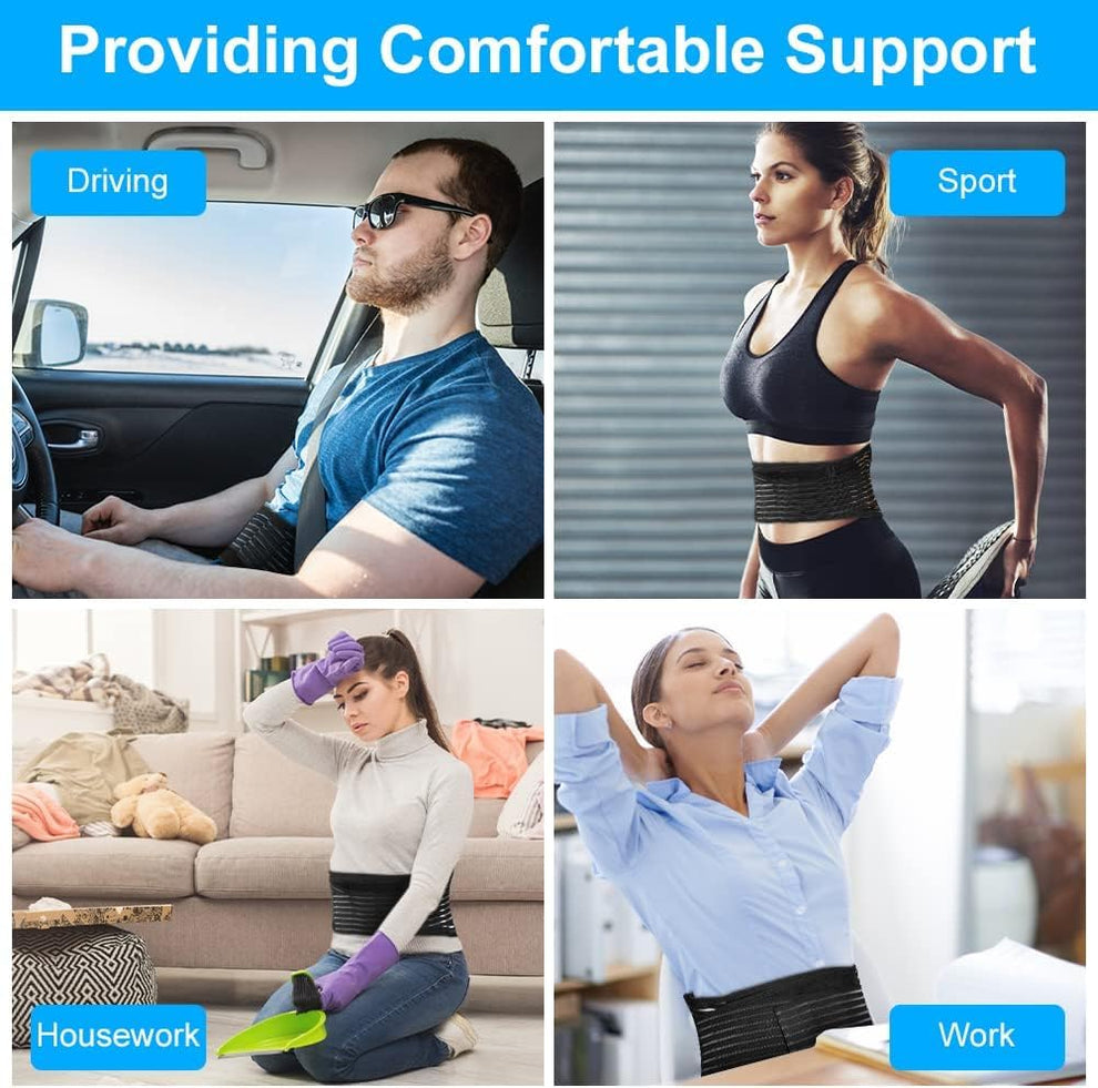 Magnetic Heated Back Support Belt – Adjustable Lumbar Brace for Pain Relief