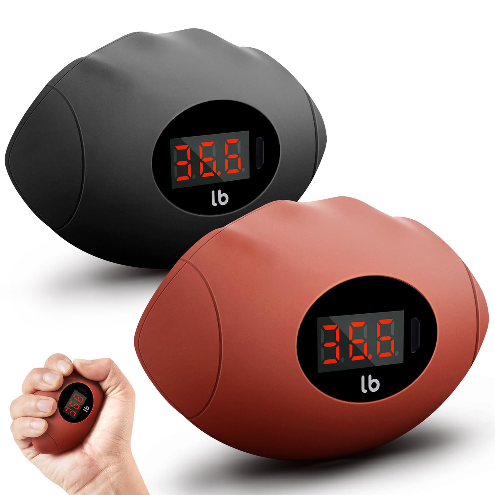 Hand Grip Strengthener, Rechargeable Digital Grip Strength Trainer up 220.4 Lbs(100kg) Hand Grip Exerciser Equipment for Strength Training-Forearm-Gripper-Finger, Stress Balls for Adults/Kids