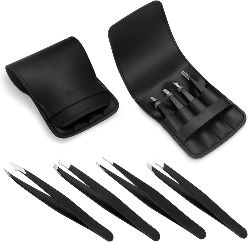 Tweezers Set – Precision Stainless Steel for Eyebrows & Hair Removal