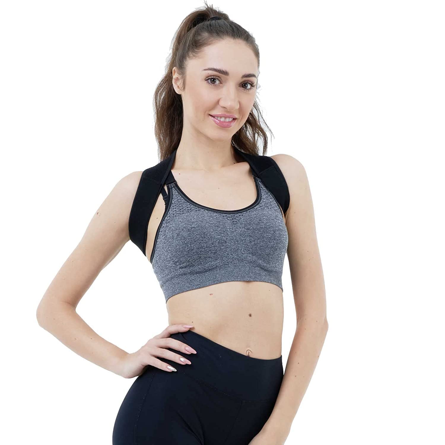 Posture Corrector for Women and Men,Adjustable Upper Back Brace, Breathable Back Support straightener, Providing Pain Relief from Lumbar, Neck, Shoulder, and Clavicle, Back.