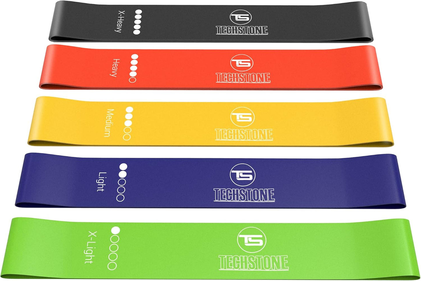 Resistance Bands Set – 5 Levels, Long Exercise Bands with Carry Bag