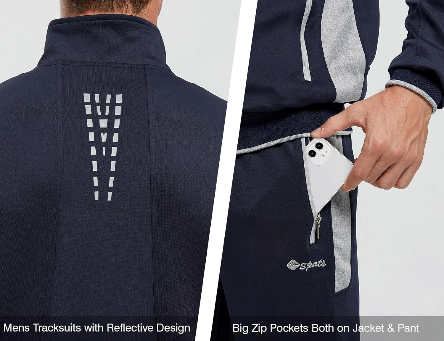 TBMPOY Men's Tracksuits Sweatsuits for Men Sweat Track Suits 2 Piece Casual Athletic Jogging Warm Up Full Zip Sets