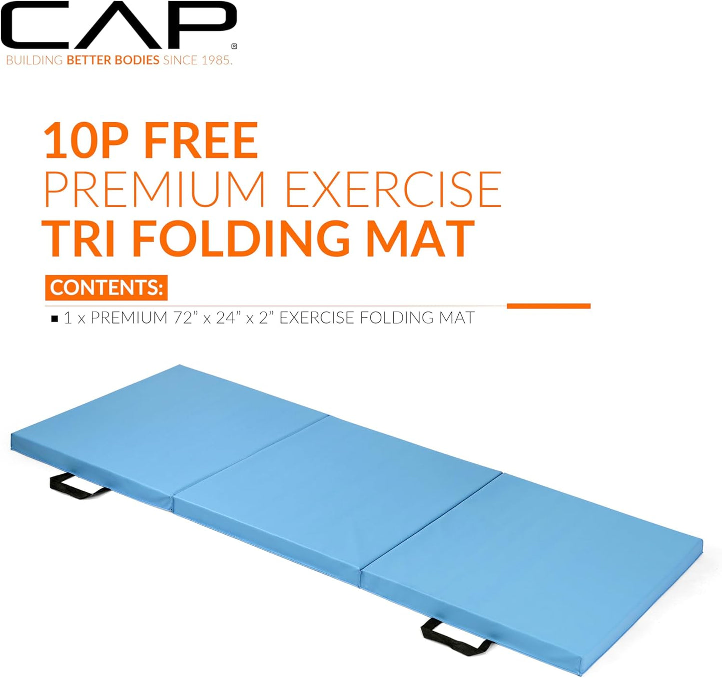 CAP Barbell All Purpose Folding Anti Tear Exercise Training Aerobic Fitness Gym & Gymnastics Balance Mat | Multiple colors