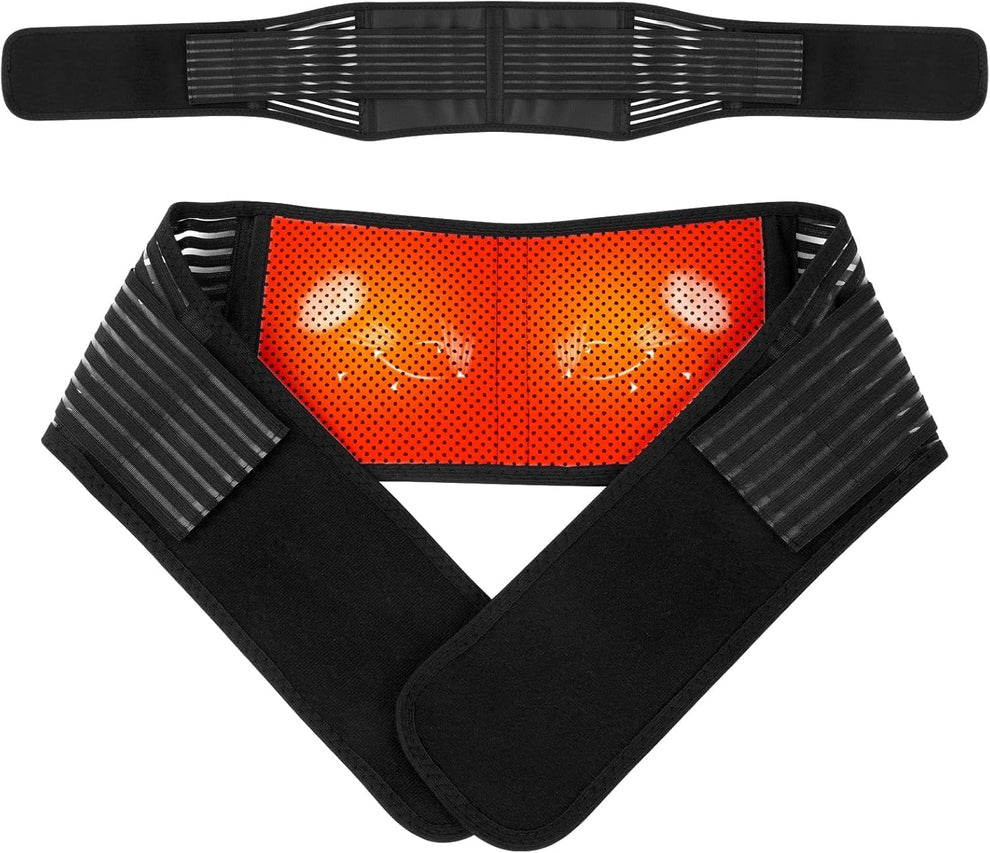 Magnetic Heated Back Support Belt – Adjustable Lumbar Brace for Pain Relief