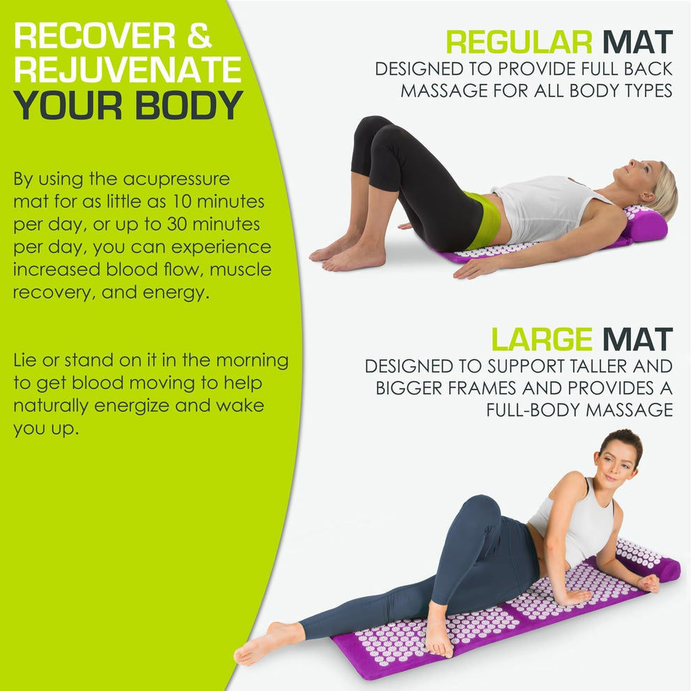 Acupressure Mat & Pillow Set – Back & Neck Pain Relief