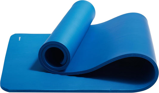 Extra Thick Yoga & Exercise Mat – ½ Inch NBR Foam with Carry Strap