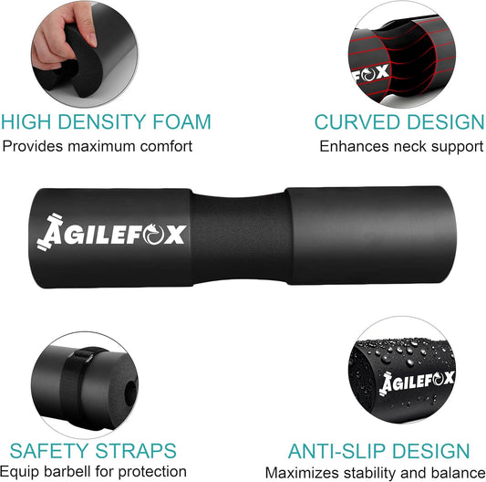 AGILEFOXX Barbell Pad - Squat Pad-Hip Thrust Foam Pad, Comfort & Safety for Strength Training