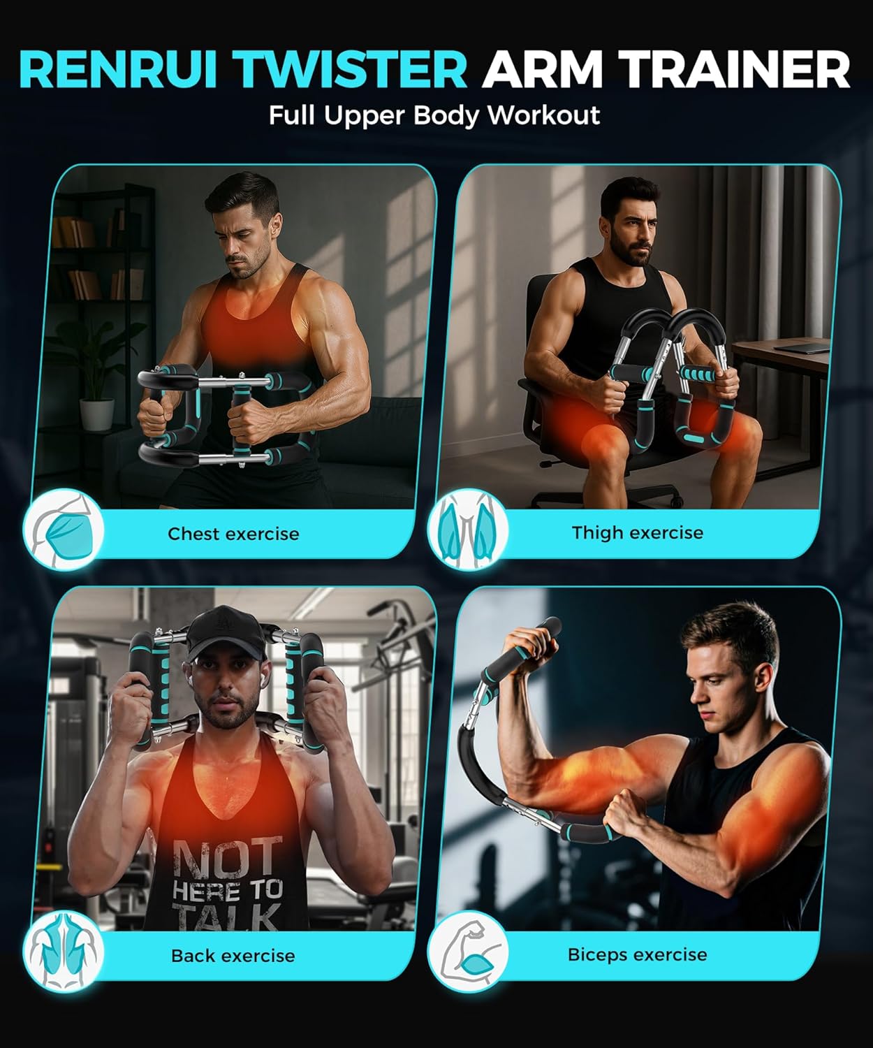 RENRUI Twister Arm Trainer – Adjustable Resistance (40–130 lbs)