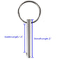 4 Pcs Quick Release Pin, Diameter 1/4", Usable Length 1-1/2", Overall Length 2", Full 316 Stainless Steel, Bimini Top Pin, Marine Hardware
