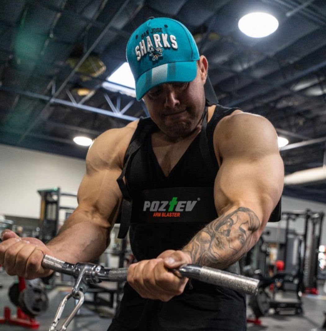 POZTEV Arm Blaster for Biceps & Triceps – Adjustable Curl Support
