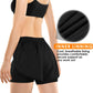 Women's 2 in 1 Running Shorts for Gym Yoga Workout Athletic Shorts High-Waisted Shorts with Liner Pockets