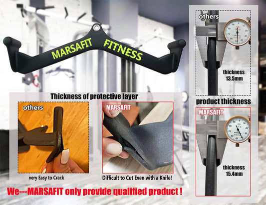 Solid Steel T-Bar Cable Attachment – Knurled Rubber Grip, 880 lbs Capacity