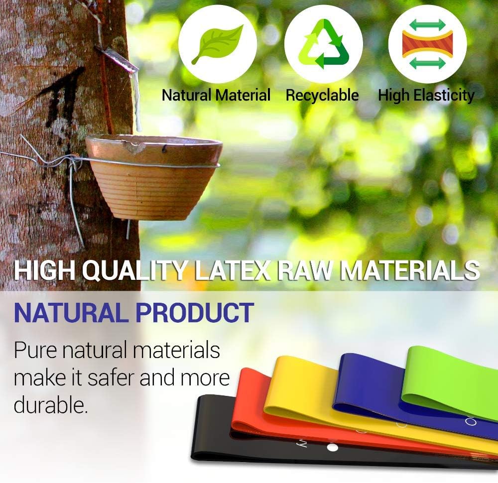 Resistance Bands Set – 5 Levels, Long Exercise Bands with Carry Bag