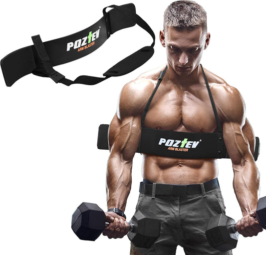 POZTEV Arm Blaster for Biceps & Triceps – Adjustable Curl Support