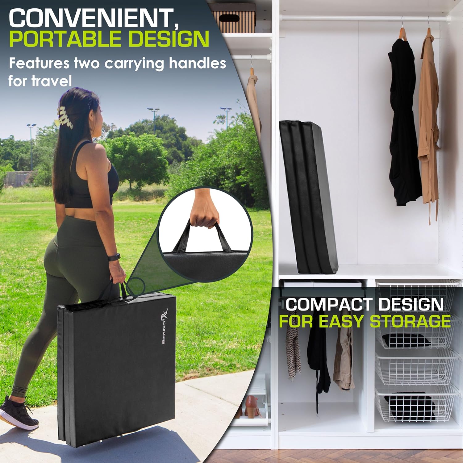 ProsourceFit Tri-Fold Folding Exercise Mat